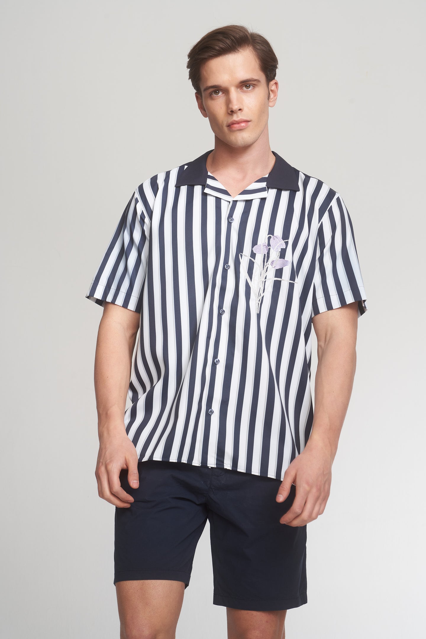 Navy Stripes Oversized Weekend Shirt